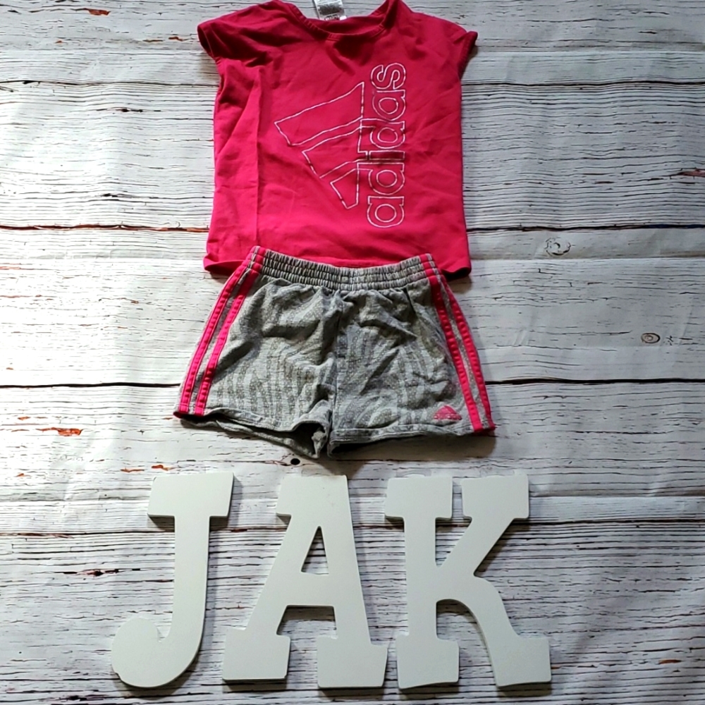 ADIDAS GIRLS SHORTS MATCHING OUTFIT 👧